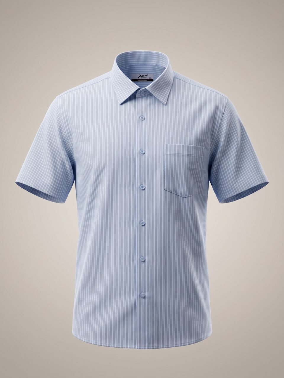 Erkek Pamuklu Klasik Kesim Cepli Kısa Kol Gömlek